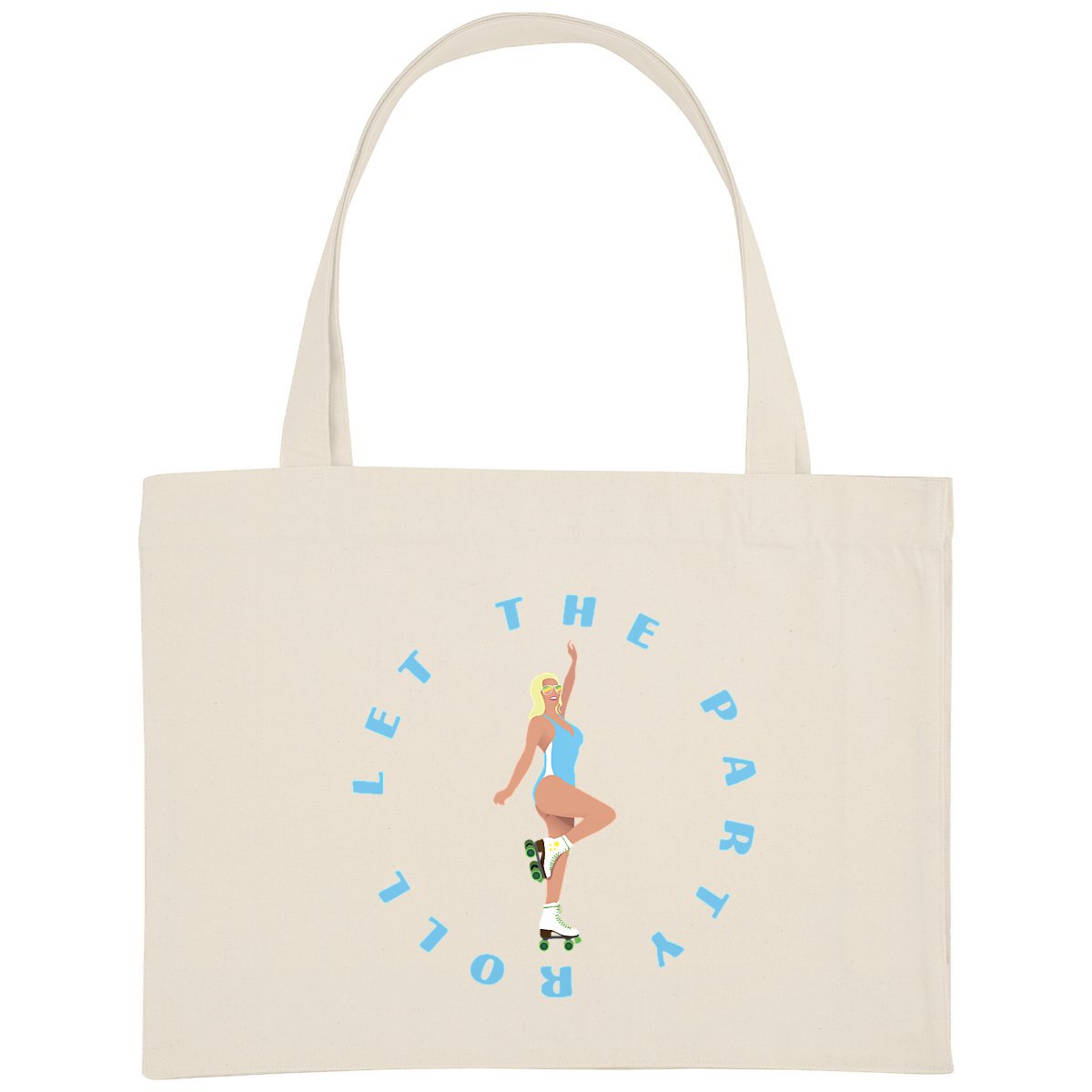 Grand Shopping bag - Épais - Coton recyclé - 49 x 37 cm - Let the party roll