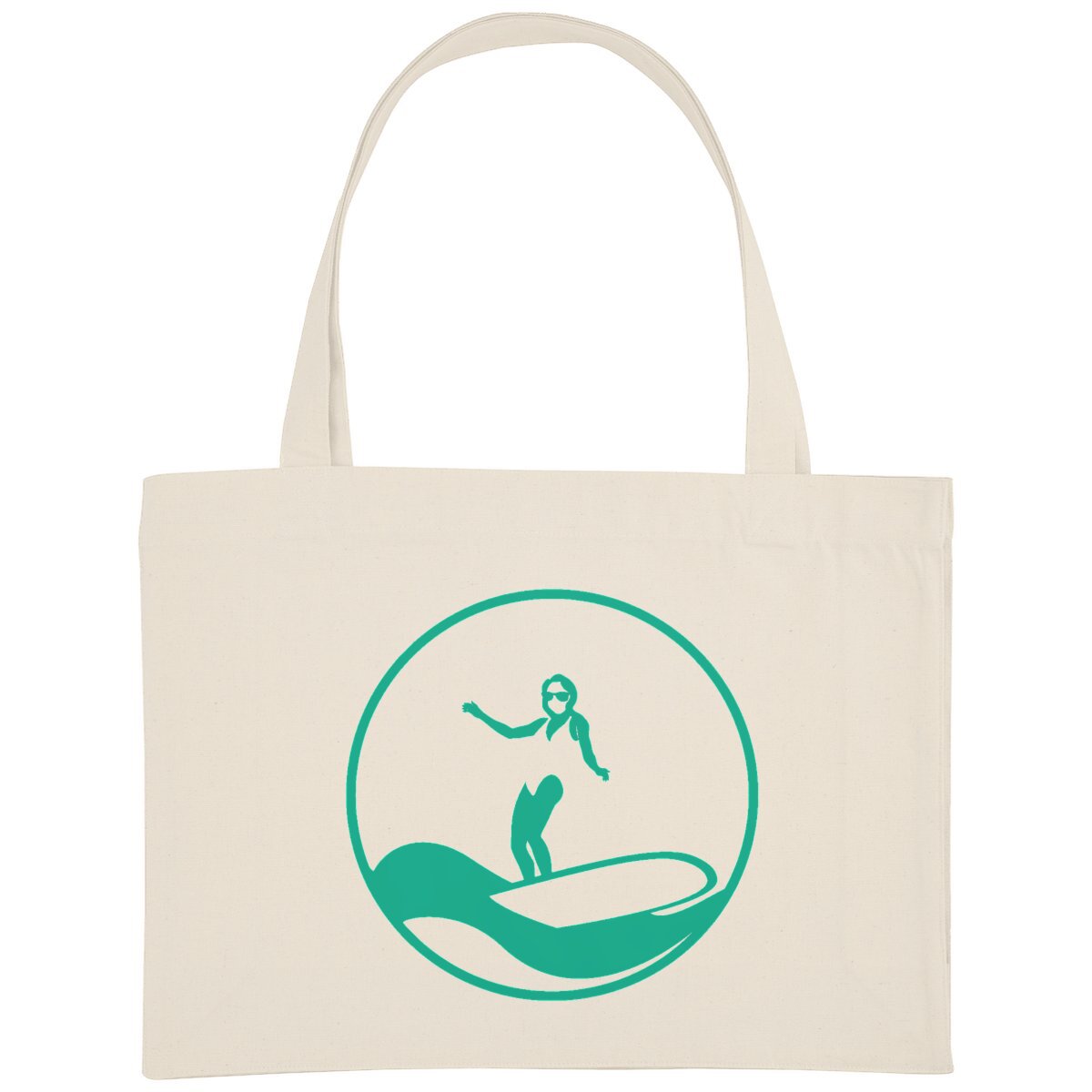 Grand Shopping bag - Épais - Coton recyclé - 49 x 37 cm - Surf W