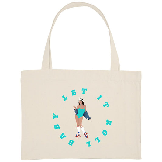 Grand Shopping bag - Épais - Coton recyclé - 49 x 37 cm - Let it roll baby