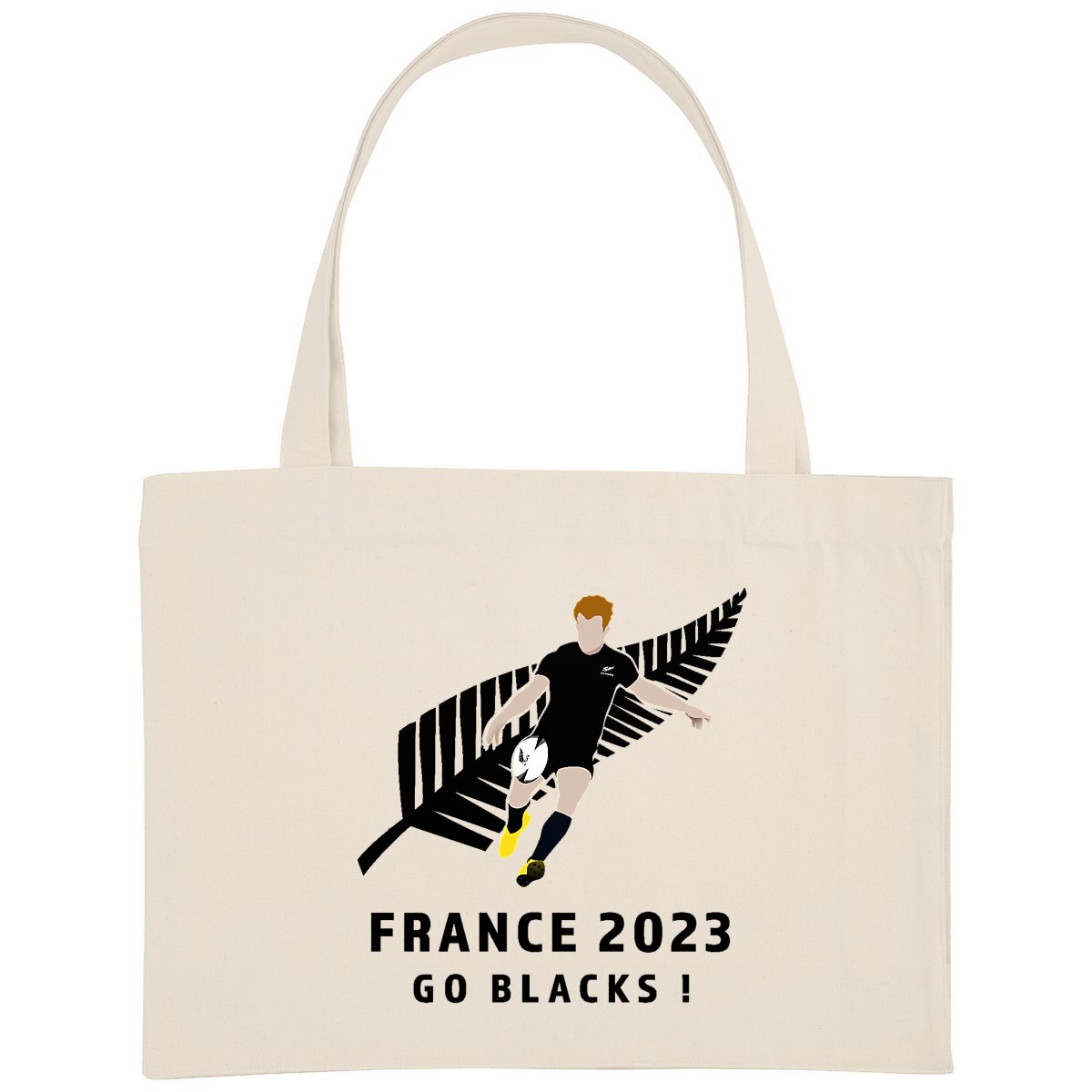 Grand shopping bag - Épais - Coton recyclé - All Blacks