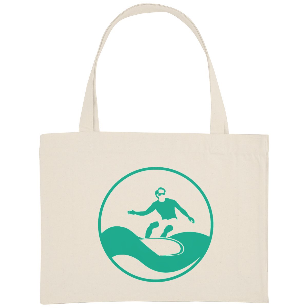 Grand Shopping bag - Épais - Coton recyclé - 49 x 37 cm - Surf H