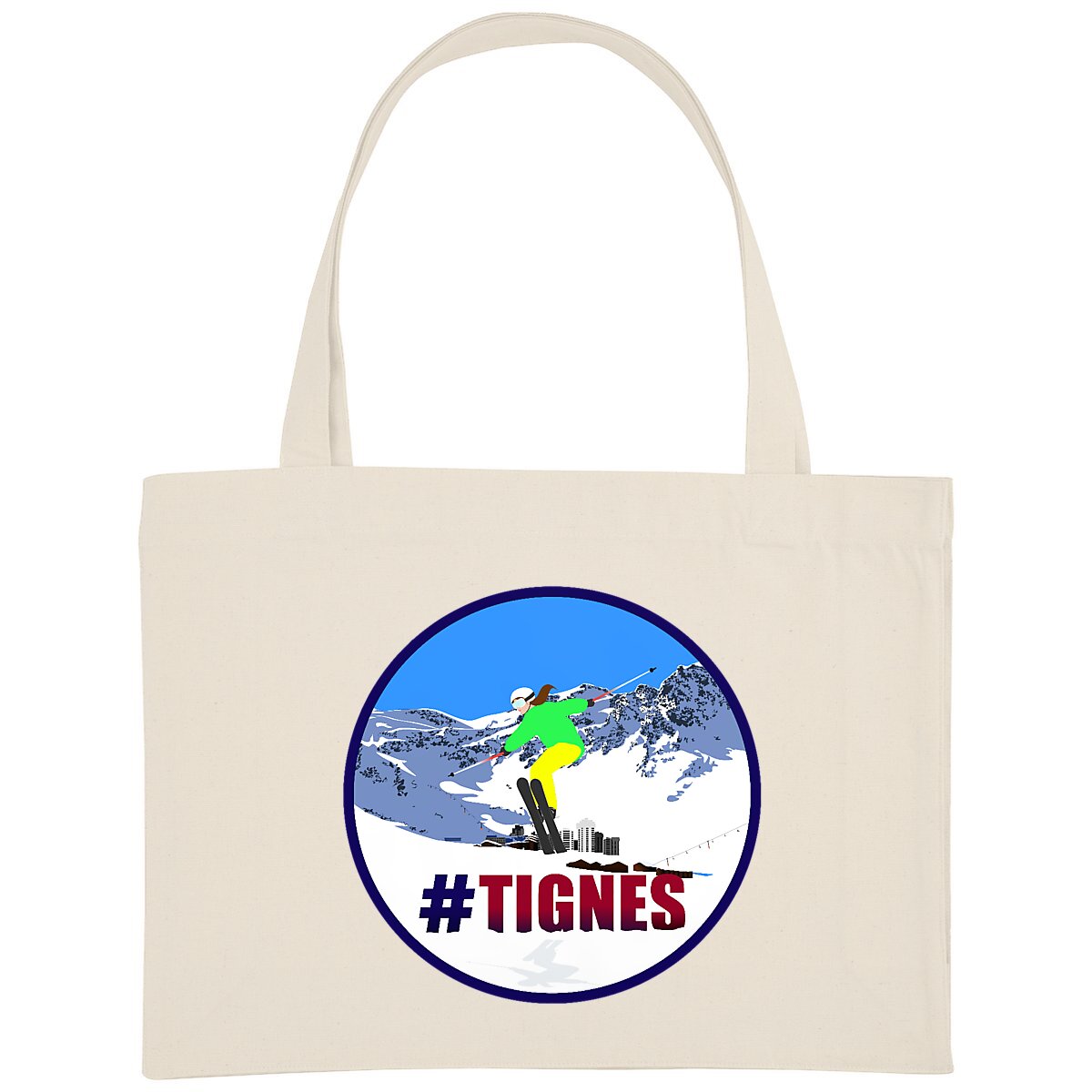 Shopping bag - Épais - Coton recyclé - Tignes Ski W