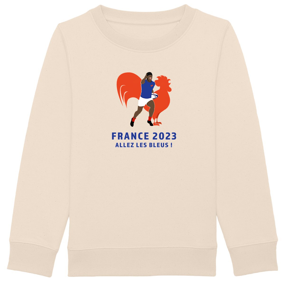Sweatshirt enfant - Garçon - Coton BIO - Allez les Bleus