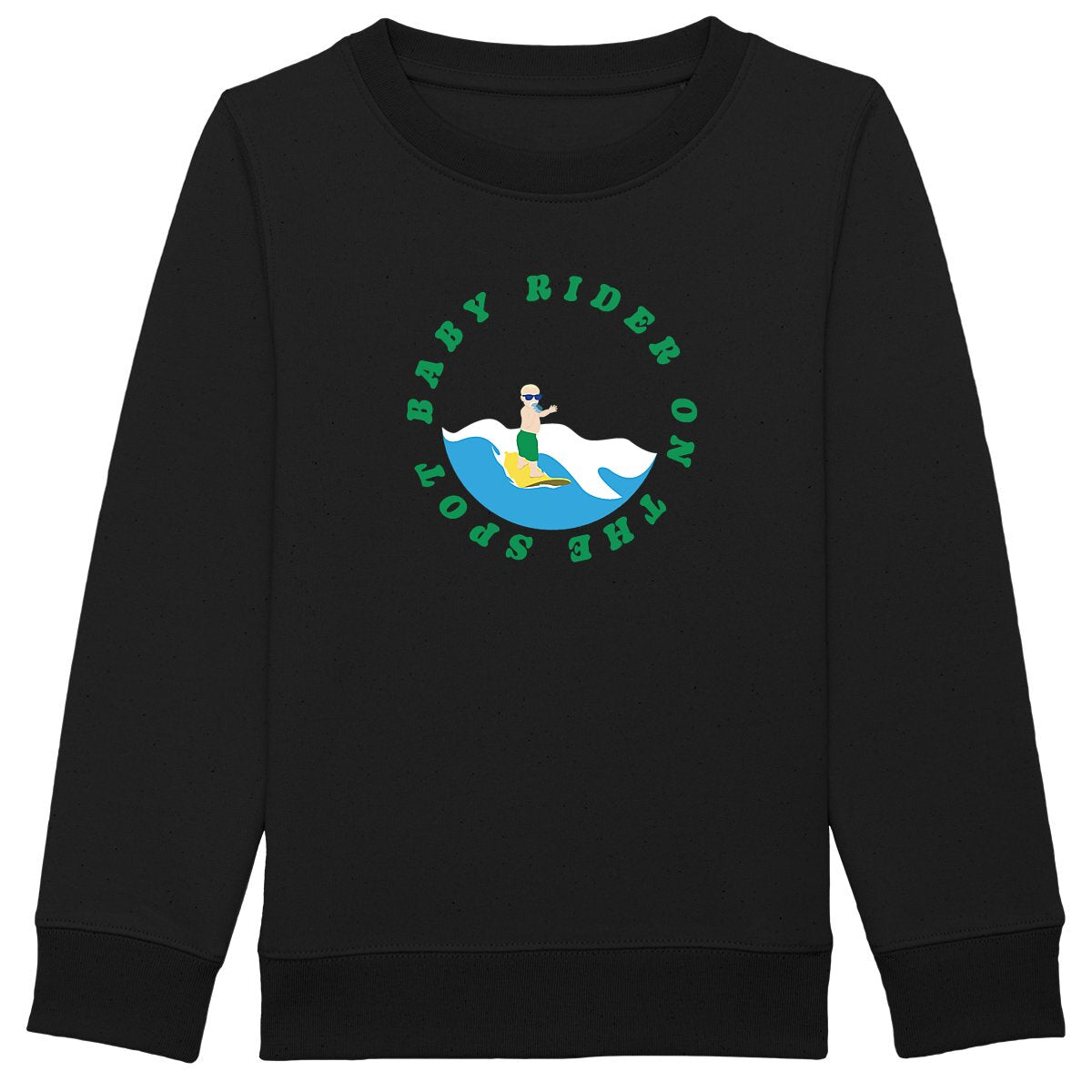 Sweatshirt Enfant - Garçon - Épais - Coton BIO - Baby rider on the spot