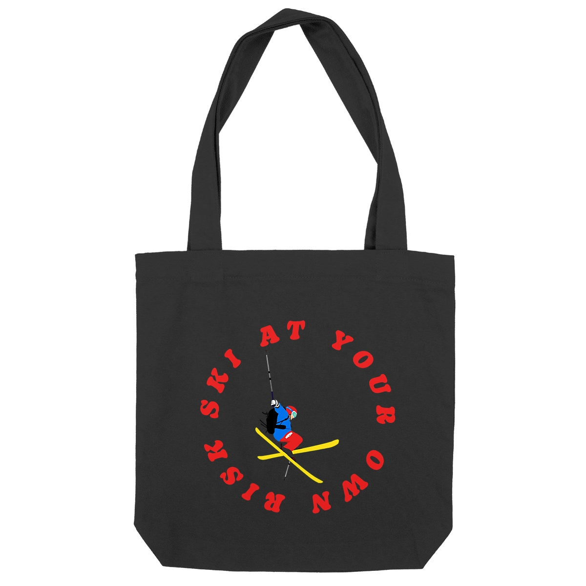 Tote bag - Épais - Coton recyclé - Ski at your own risk