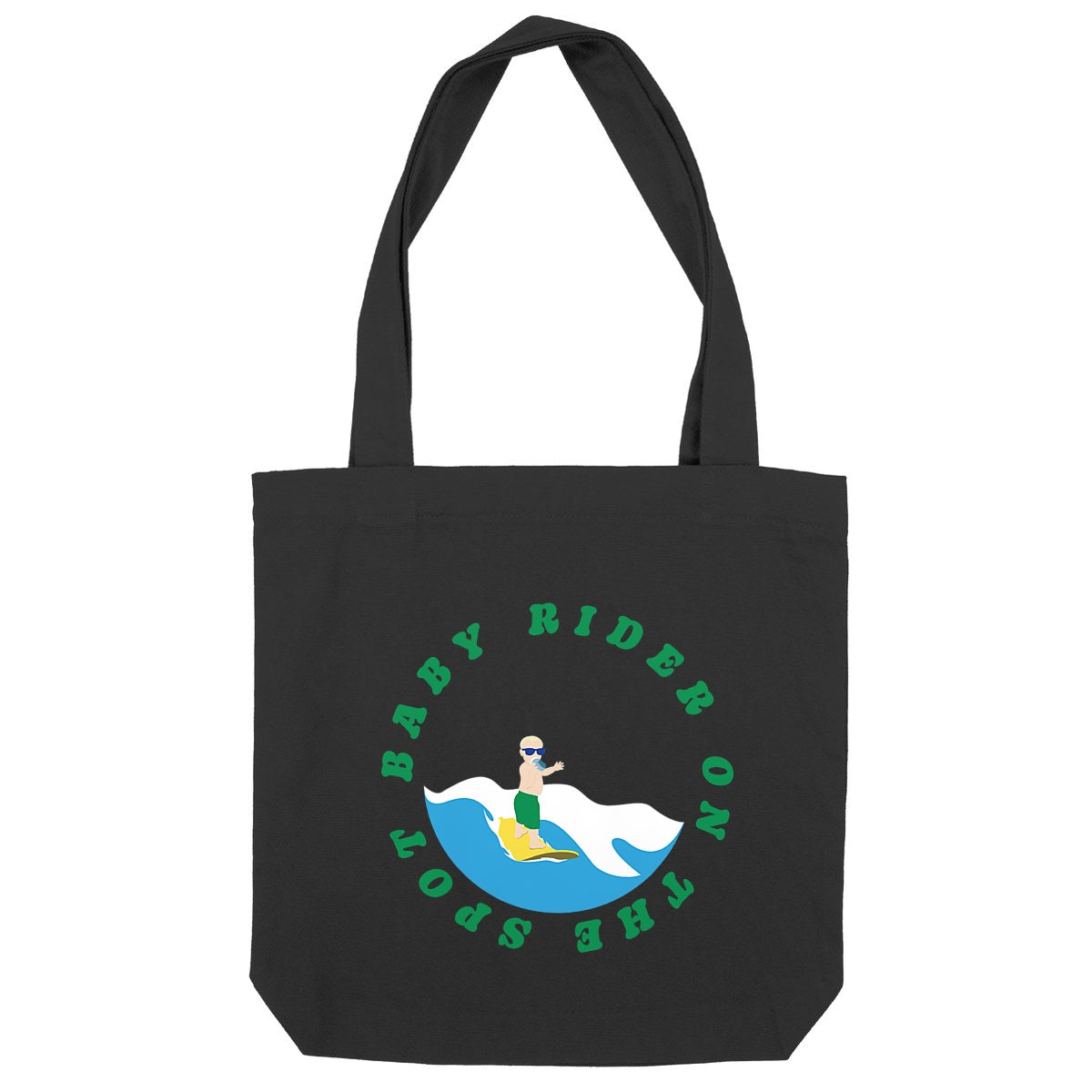 Tote bag - Épais - Coton recyclé - Baby rider on the spot"