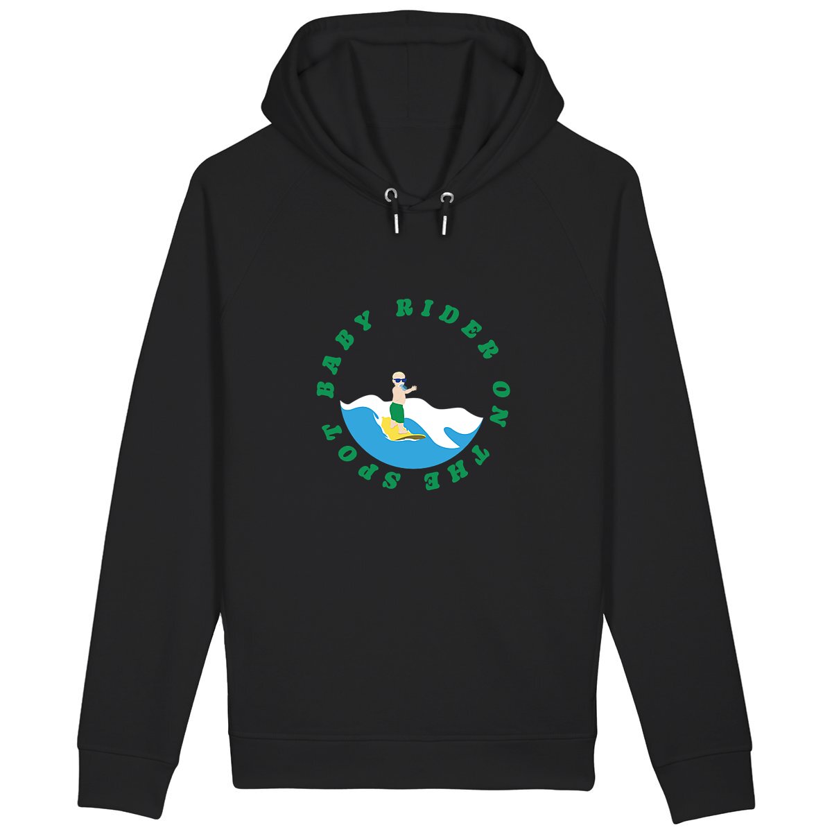 Sweatshirt à capuche Homme - Poches latérales - Coton BIO - Baby rider on the spot