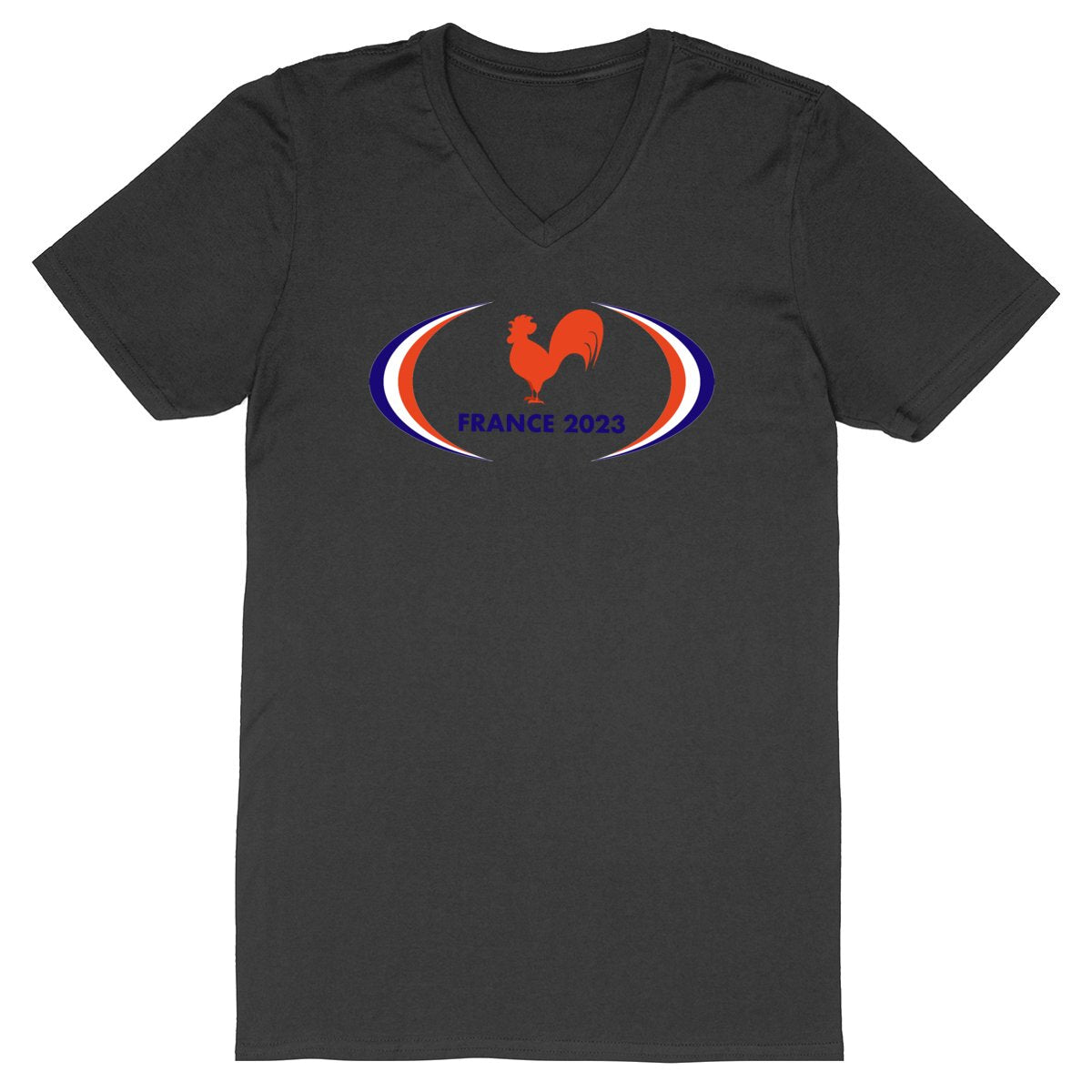 T-shirt Homme - Col V - 100% Coton BIO - France 2023