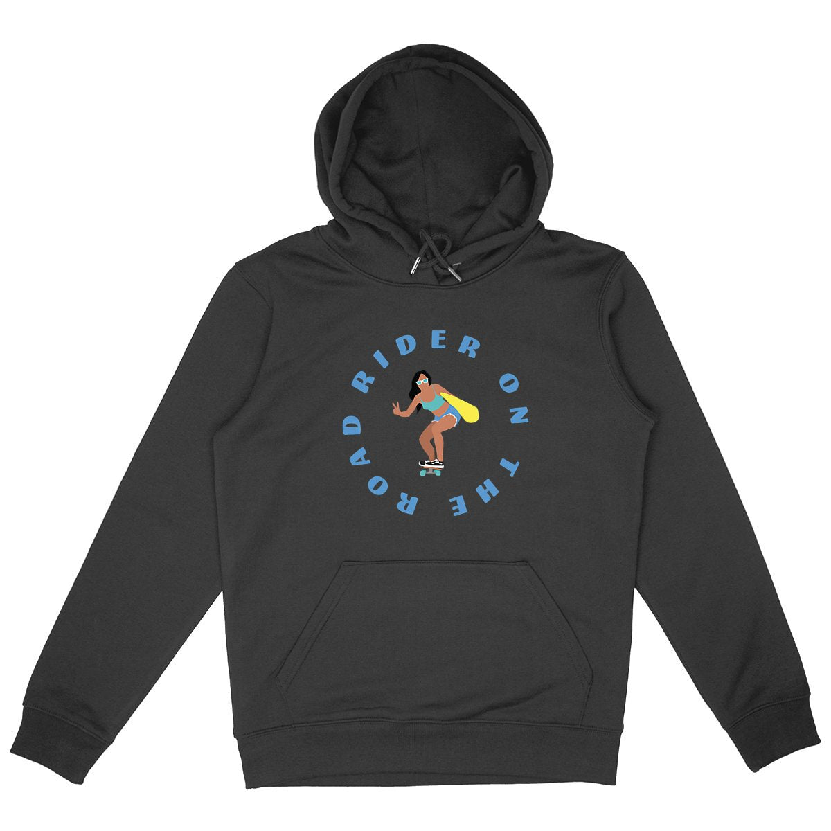 Sweatshirt à capuche Femme - Poche Kangourou - Coton BIO - Rider on the road