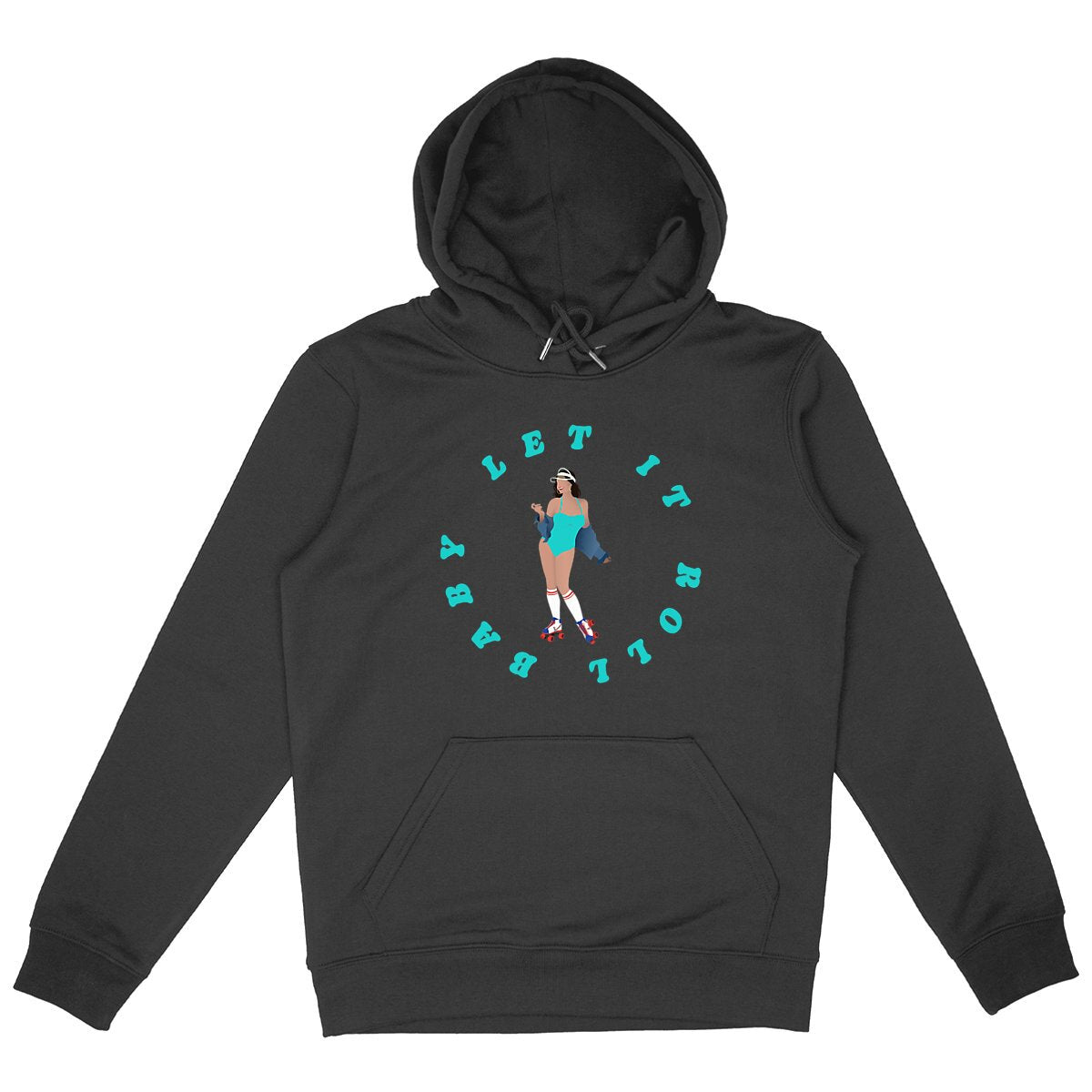 Sweatshirt à capuche Femme - Poche Kangourou - Coton BIO - Let it roll baby
