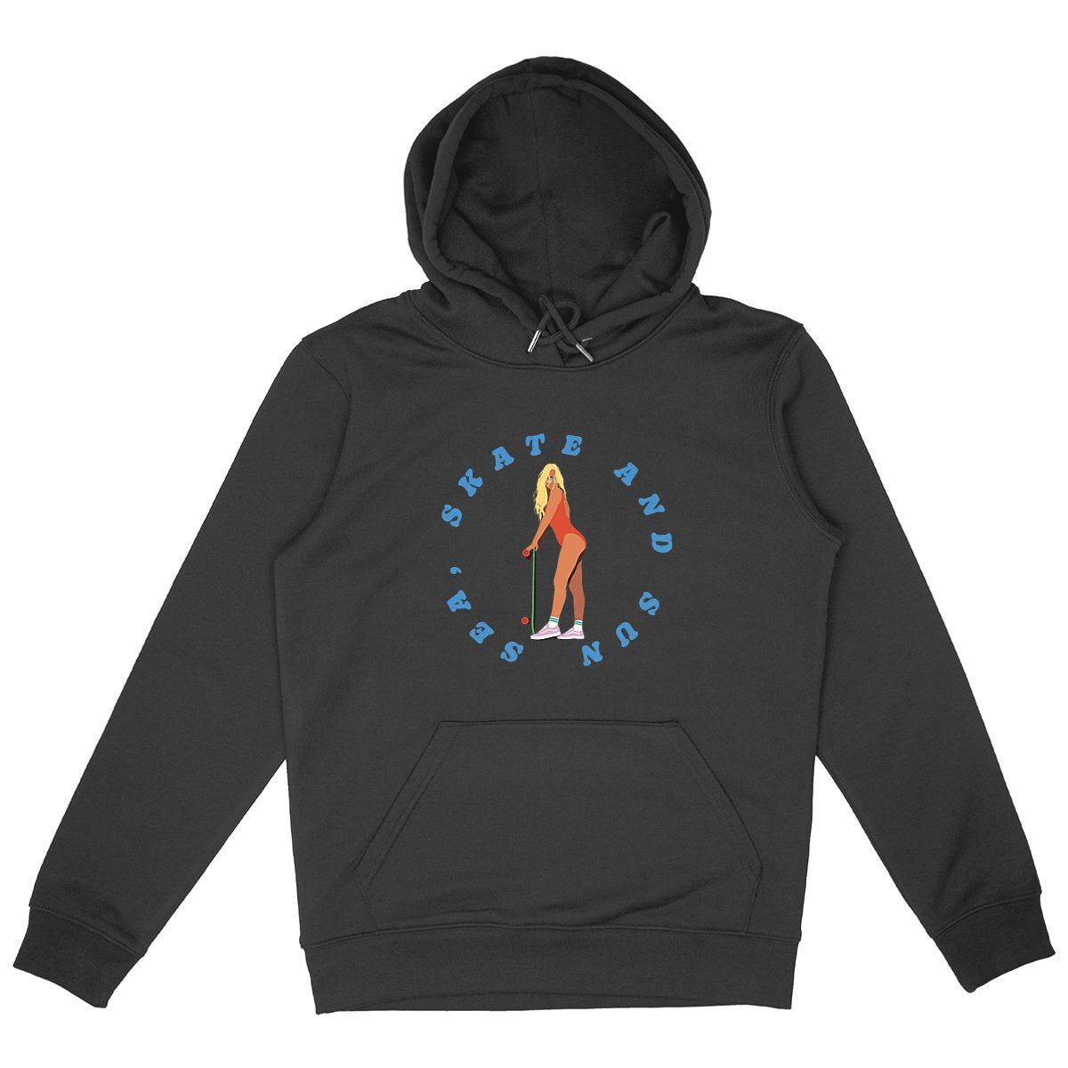 Sweatshirt à capuche Femme - Poche Kangourou - Coton BIO - Sea, Skate and Sun