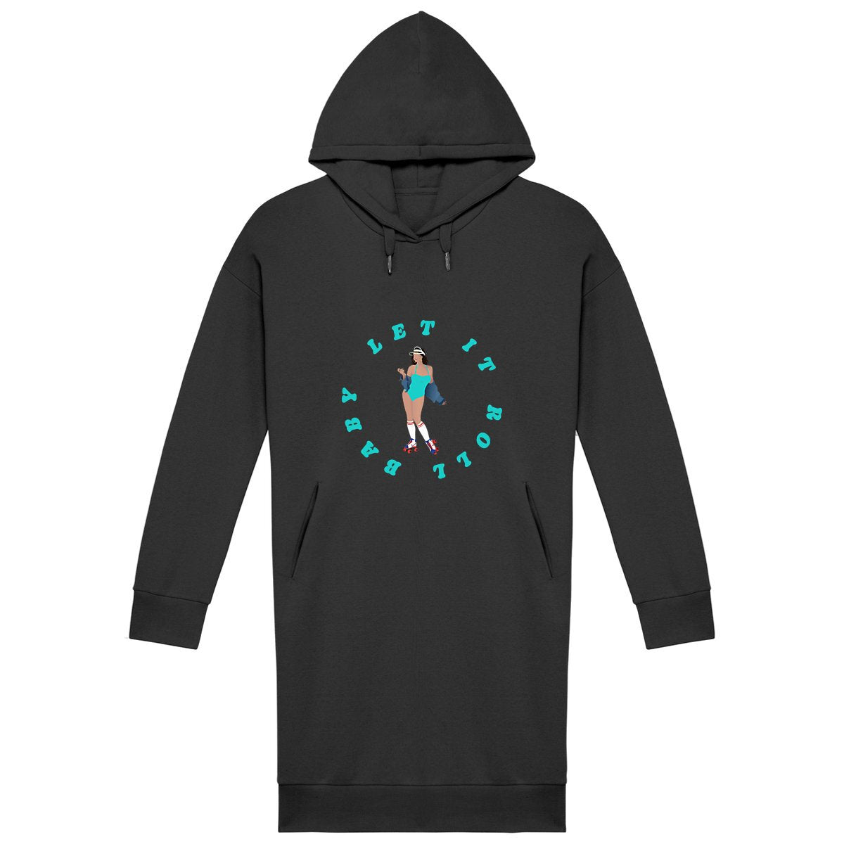 Robe sweatshirt Femme - Coton BIO - Let it roll baby