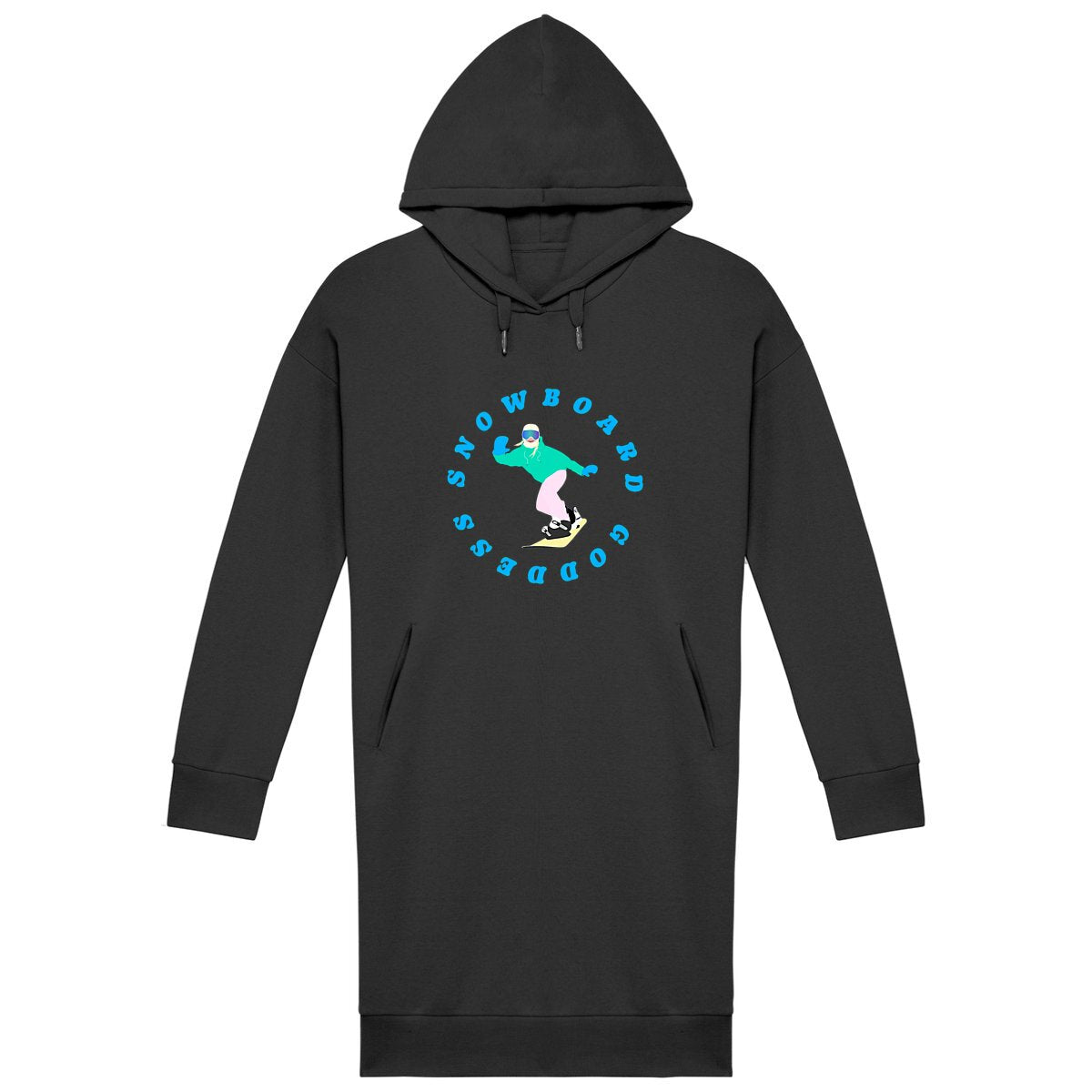 Robe sweatshirt Femme - Coton BIO - Snowboard goddess