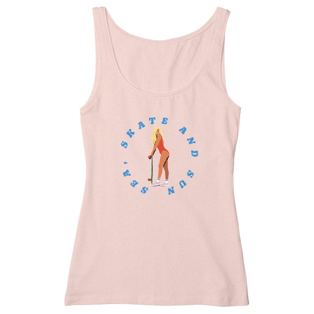 Débardeur Femme - Cintré -100% Coton BIO - Sea, Skate and Sun