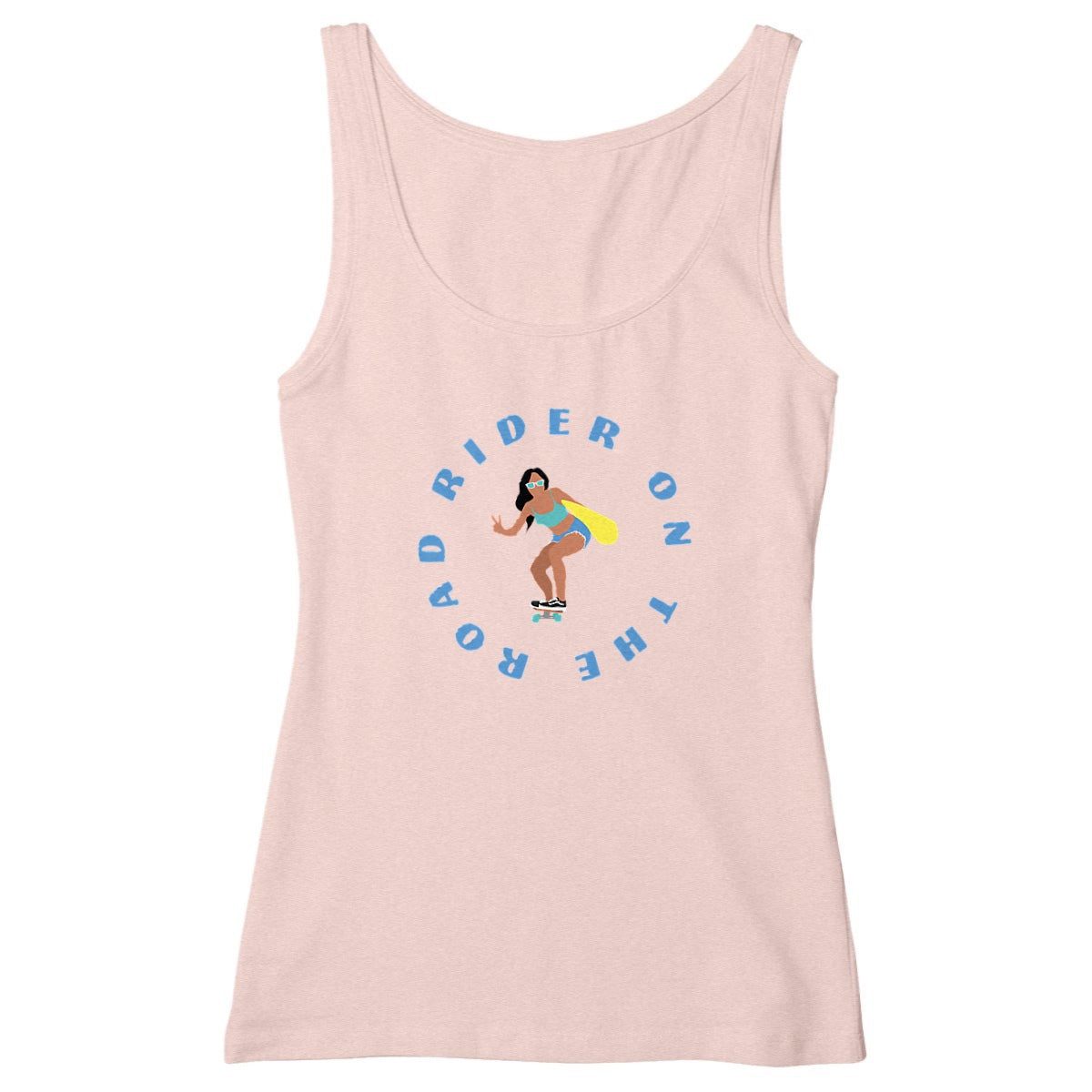 Débardeur Femme - Cintré - 100% Coton BIO - Rider on the road