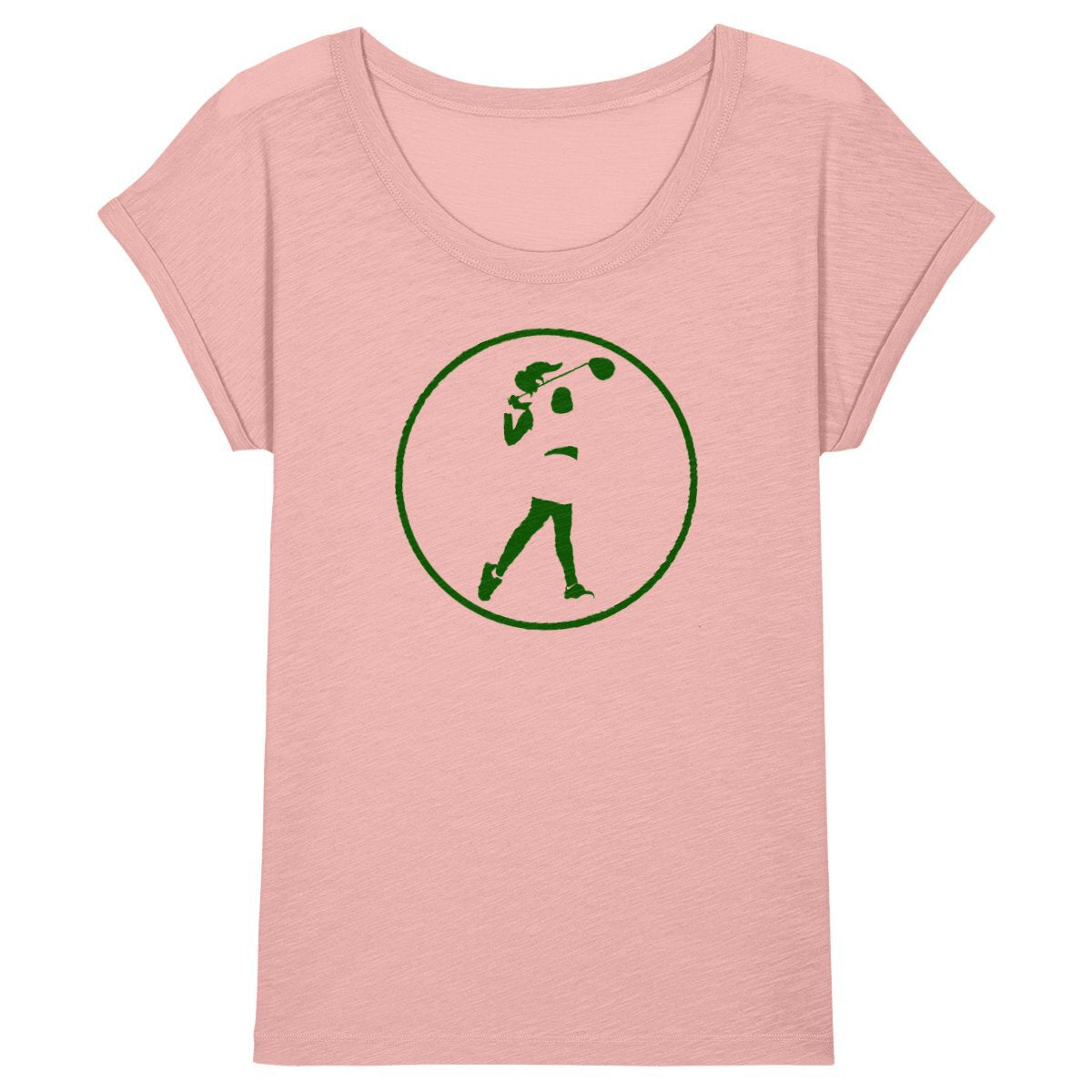 T-shirt Femme - Manches retroussées - 100% Coton BIO - Golf W