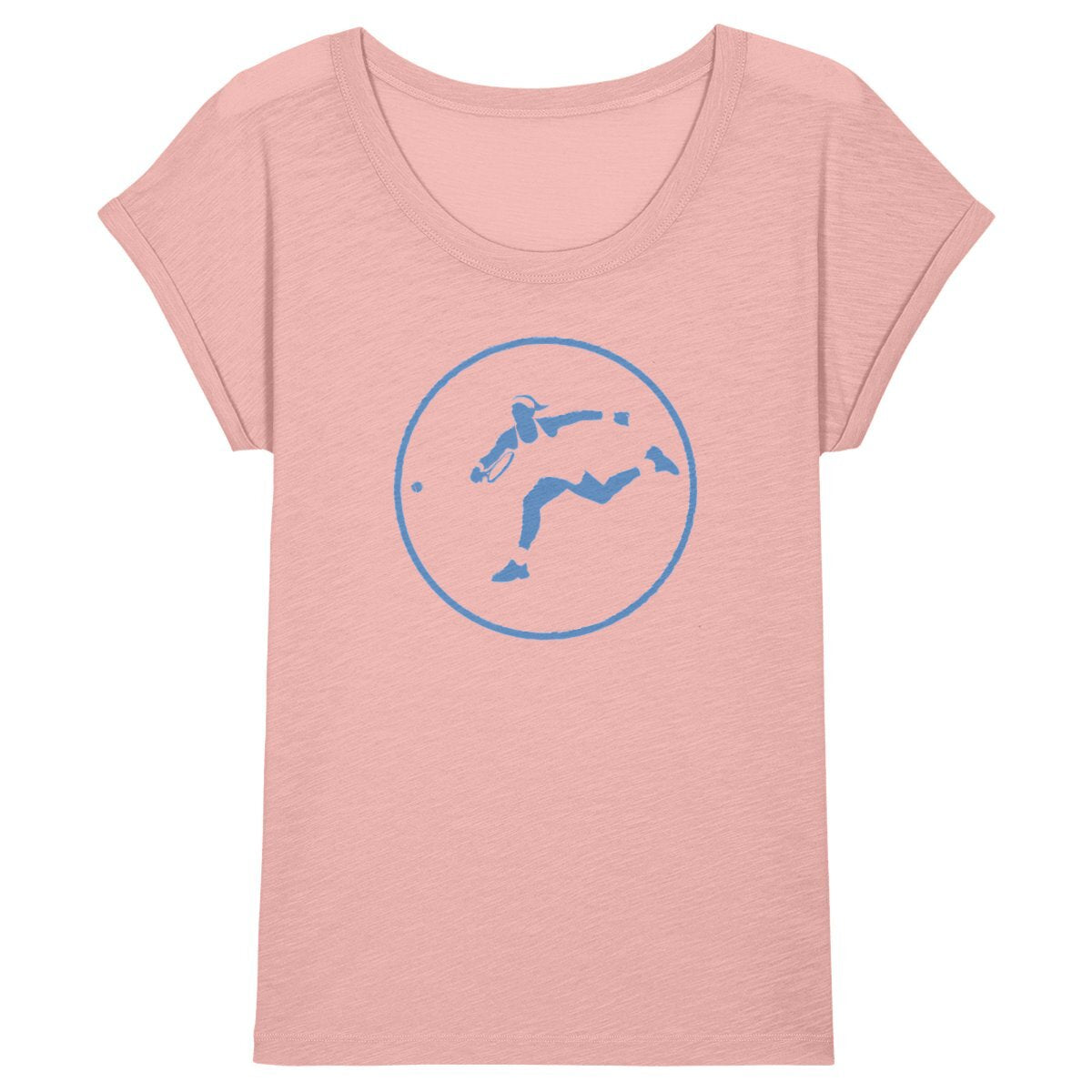 T-shirt Femme - Manches retroussées - 100% Coton BIO - Tennis W