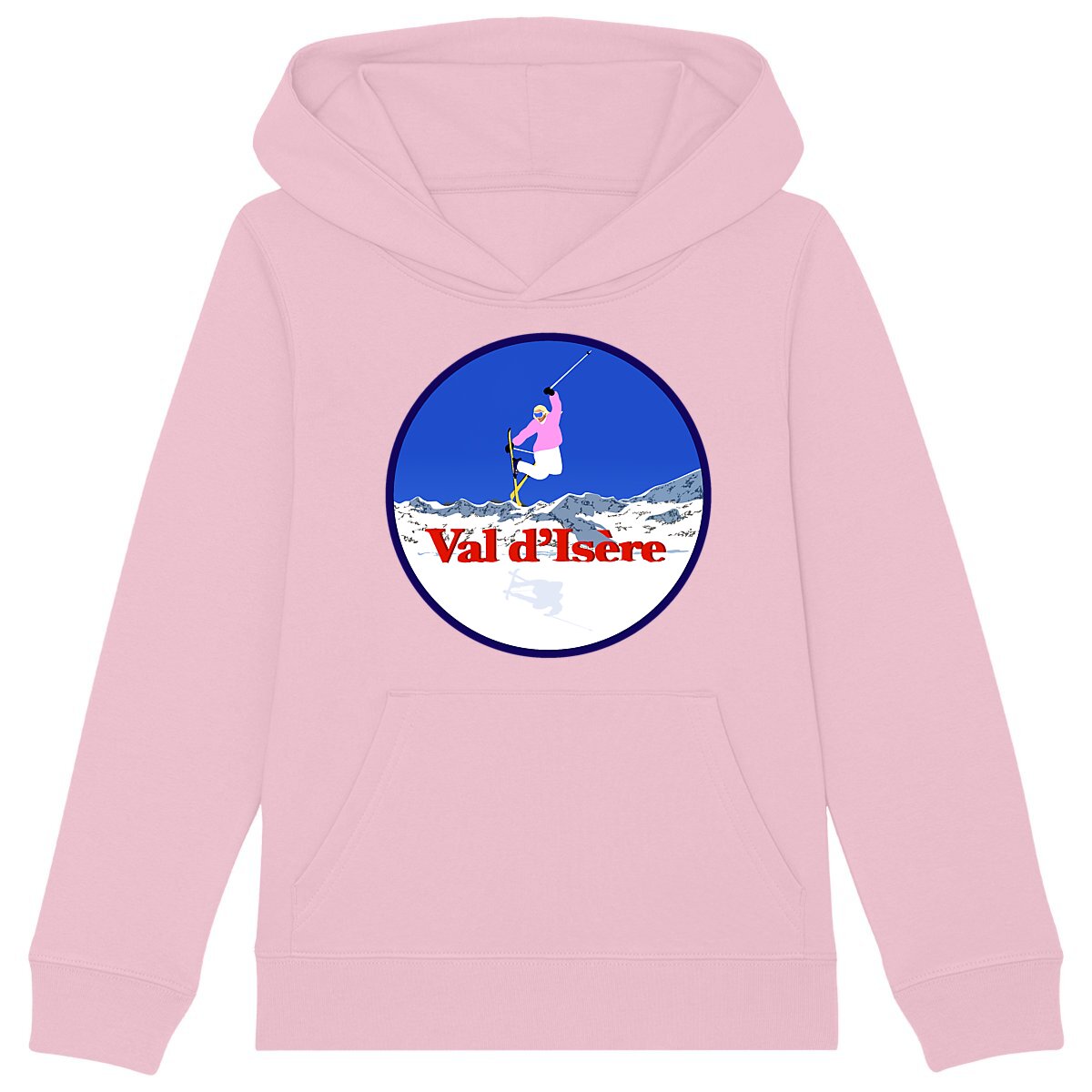 Sweatshirt à capuche Enfant - Fille - Coton BIO - Val d'Isère Ski W