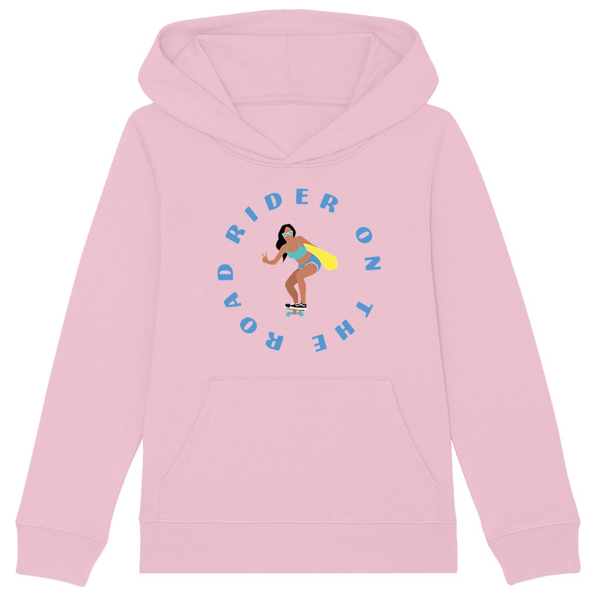 Sweatshirt à capuche Enfant - Fille - Coton BIO - Rider on the road