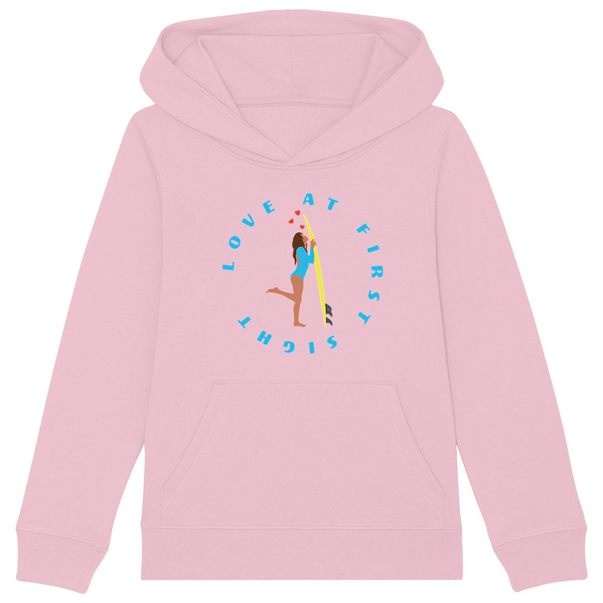 Sweatshirt à capuche Enfant - Fille - Coton BIO - Love at first sight