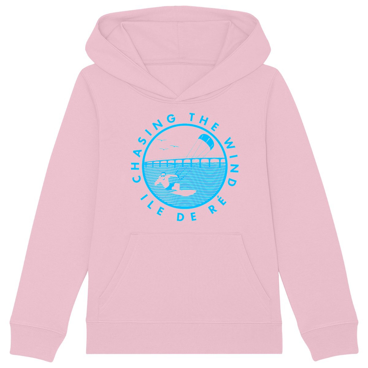 Sweatshirt à capuche Enfant - Garçon - Coton BIO - Chasing the wind kitesurf H