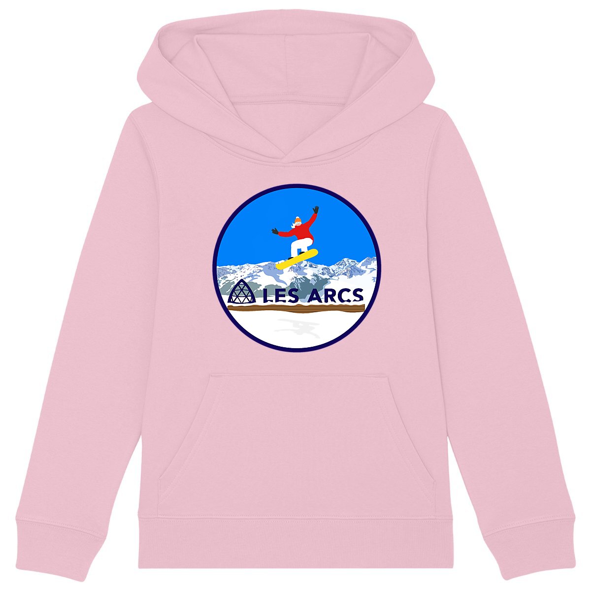 Sweatshirt à capuche Enfant - Fille - Coton BIO - Les Arcs Snow W