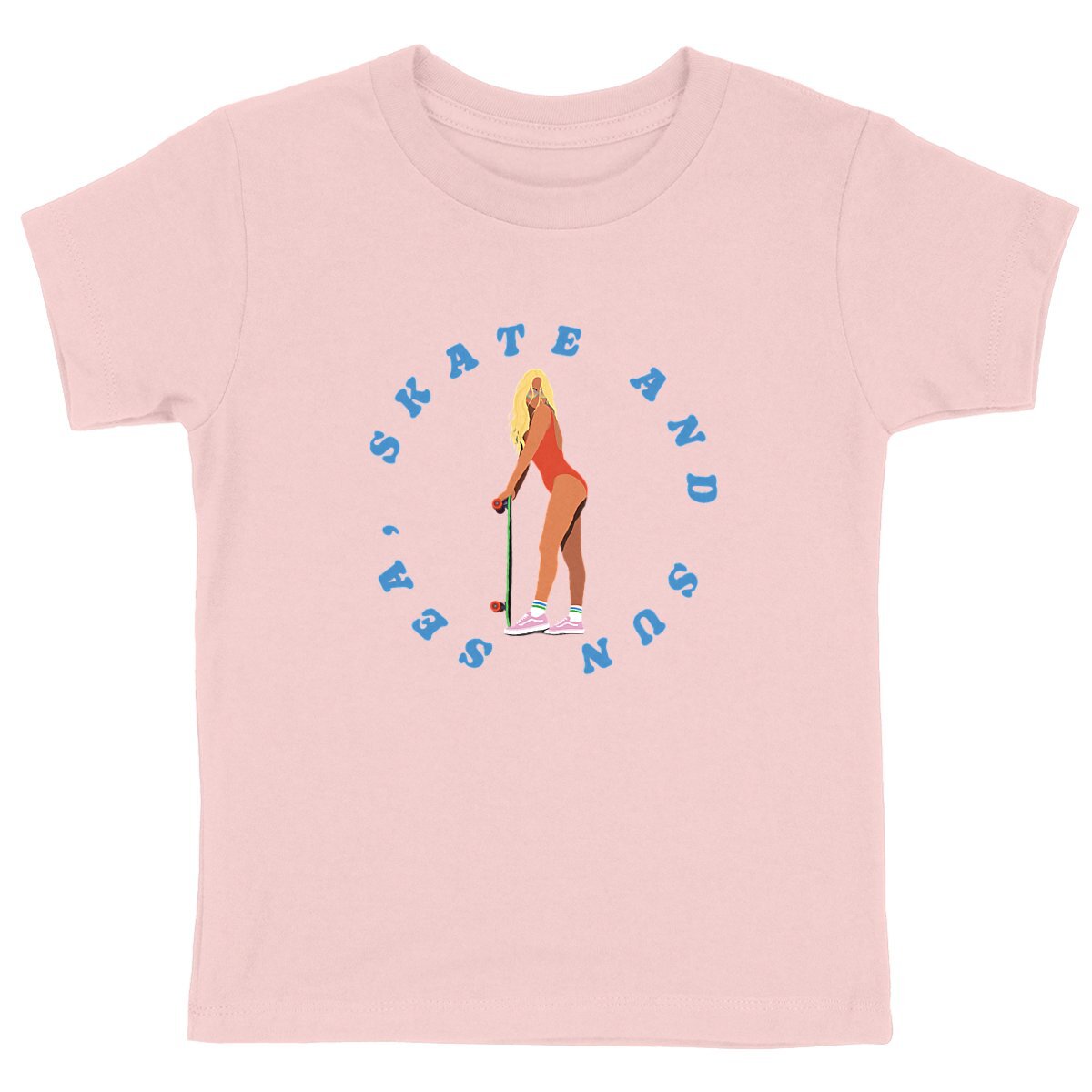 T-shirt Enfant - Fille - Coton BIO - Sea, Skate and Sun