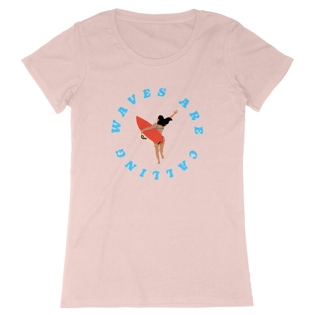 T-shirt Femme - Coupe Cintrée - 100% Coton BIO - Waves are calling