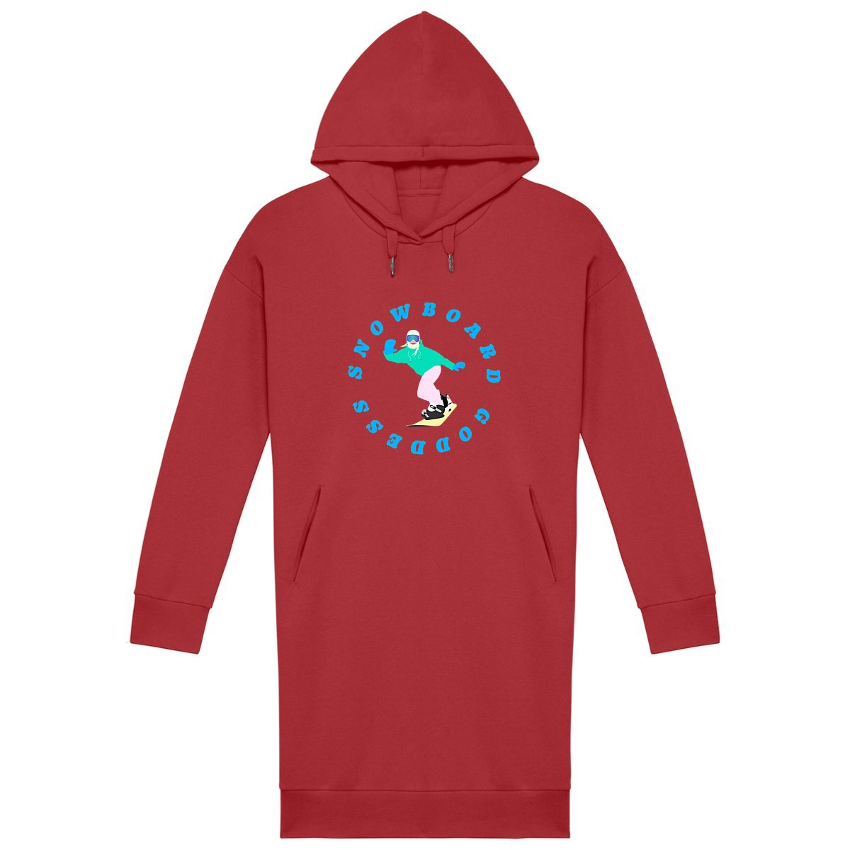 Robe sweatshirt Femme - Coton BIO - Snowboard goddess