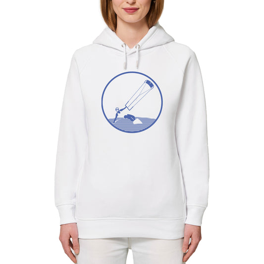 Sweatshirt à capuche Femme - Poches latérales - Coton BIO - Kitesurf W