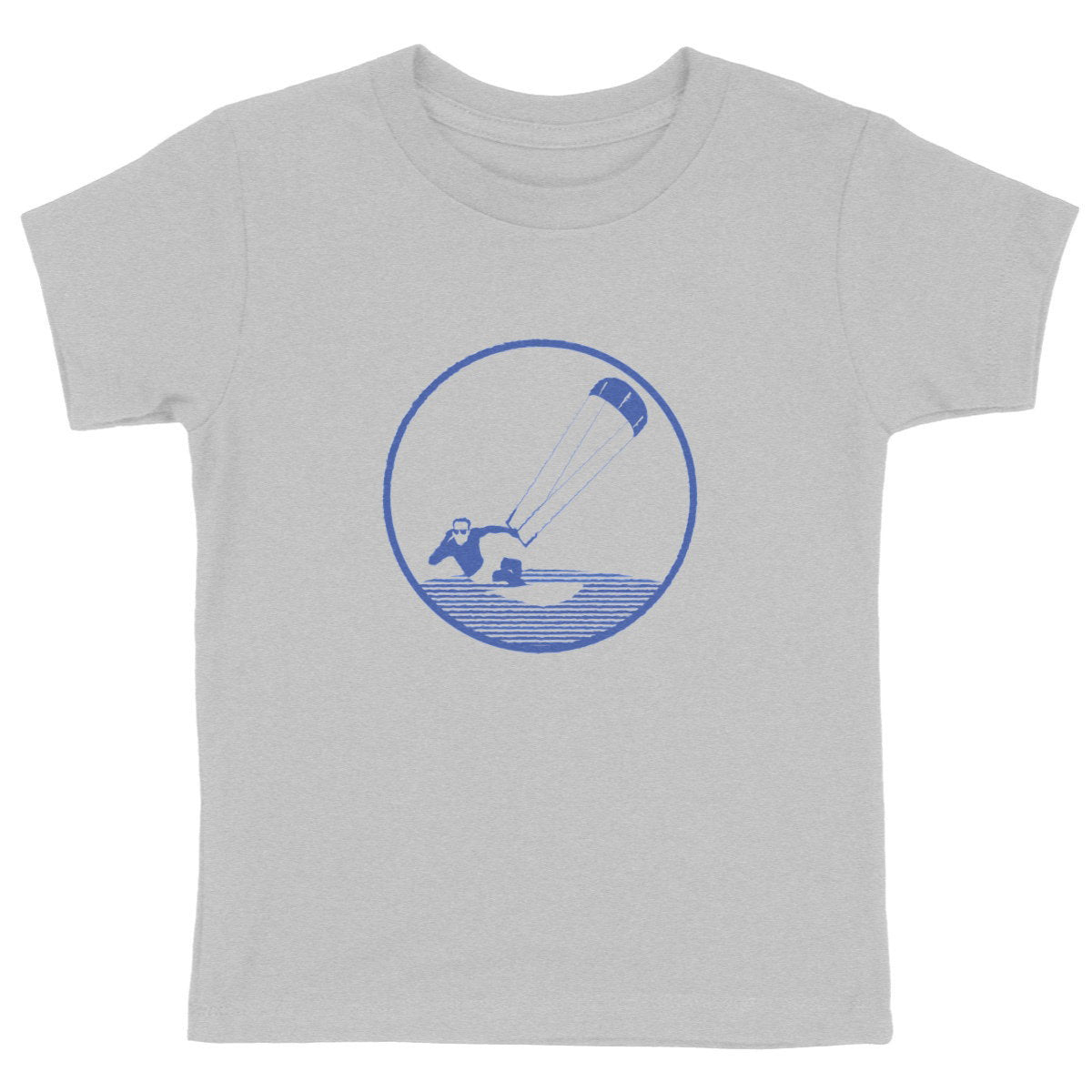 T-shirt Enfant - Garçon - 100% Coton bio - Kitesurf H - face_gris