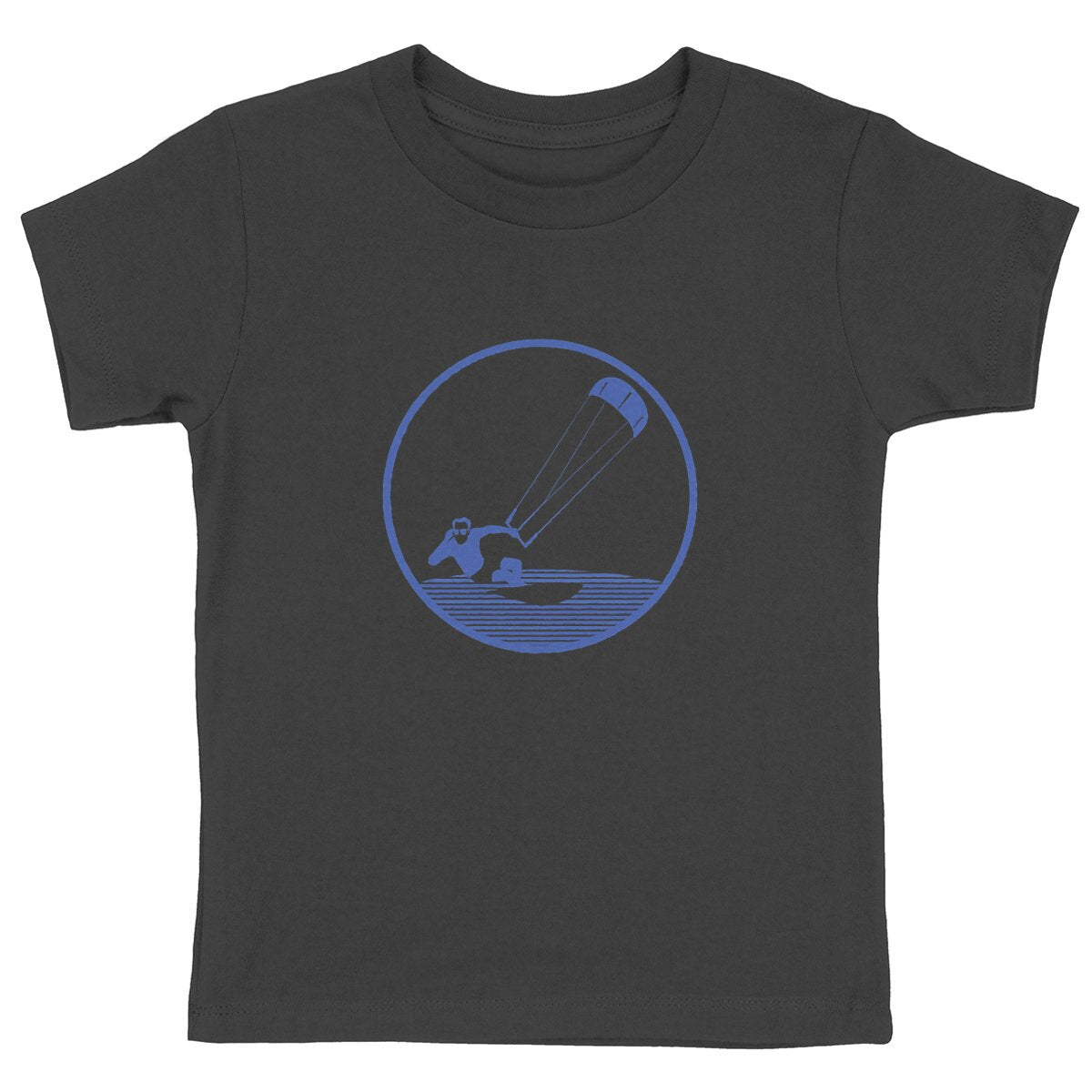 T-shirt Enfant - Garçon - 100% Coton bio - Kitesurf H - face_noir