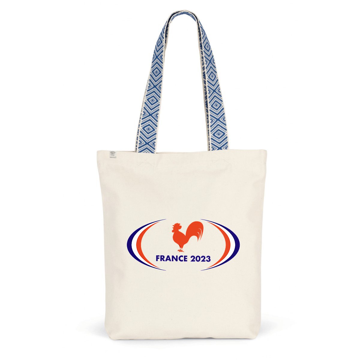 Tote bag Ethnique - Coton BIO - 38 x 42 cm - France 2023