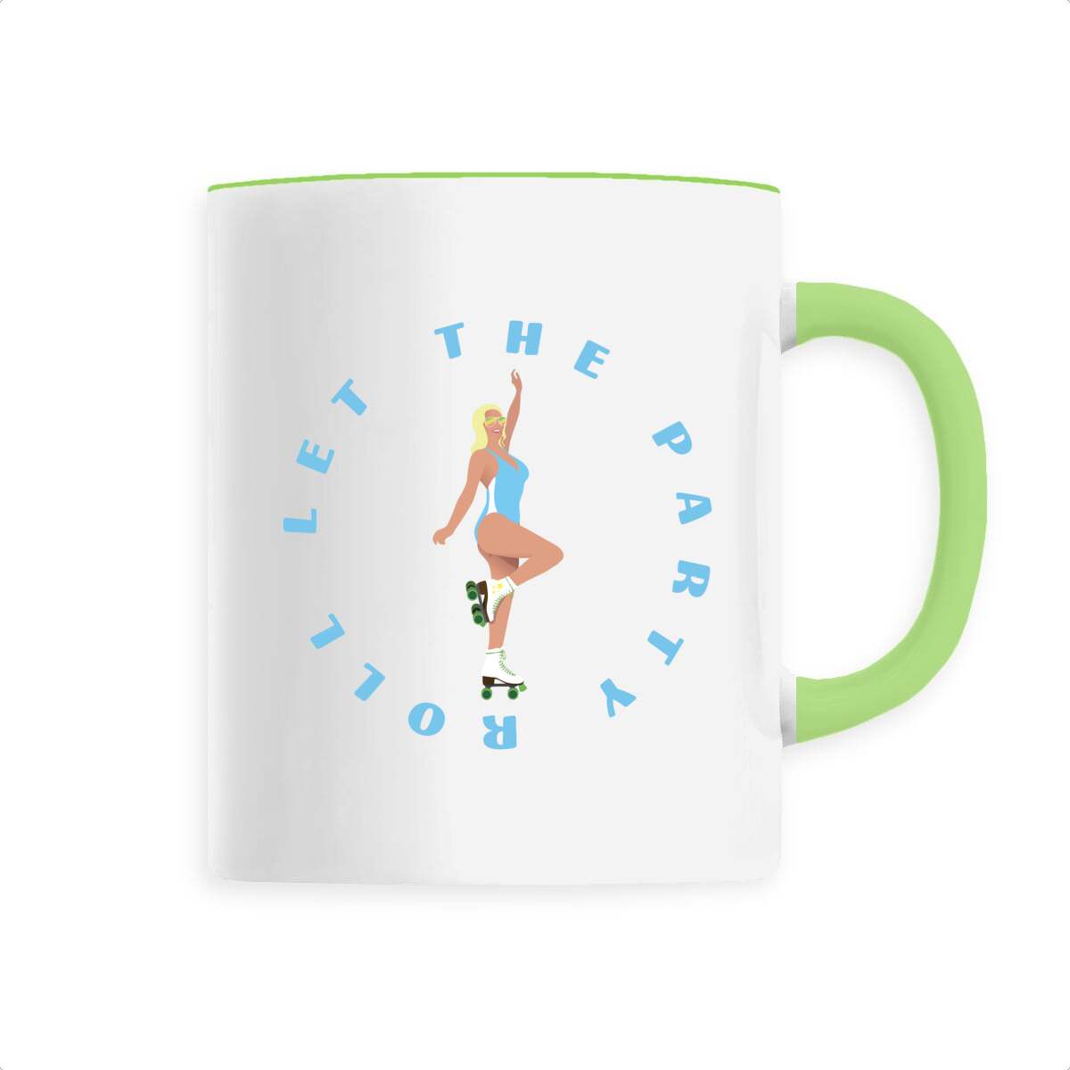 Mug céramique - Anse colorée - 330 ml - Let the party roll