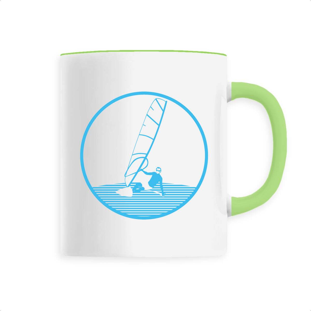 Mug céramique - Anse colorée - 330 ml - Funboard H