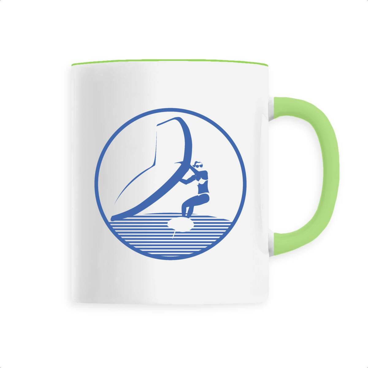 Mug céramique - Anse colorée - 330 ml - Wingfoil W