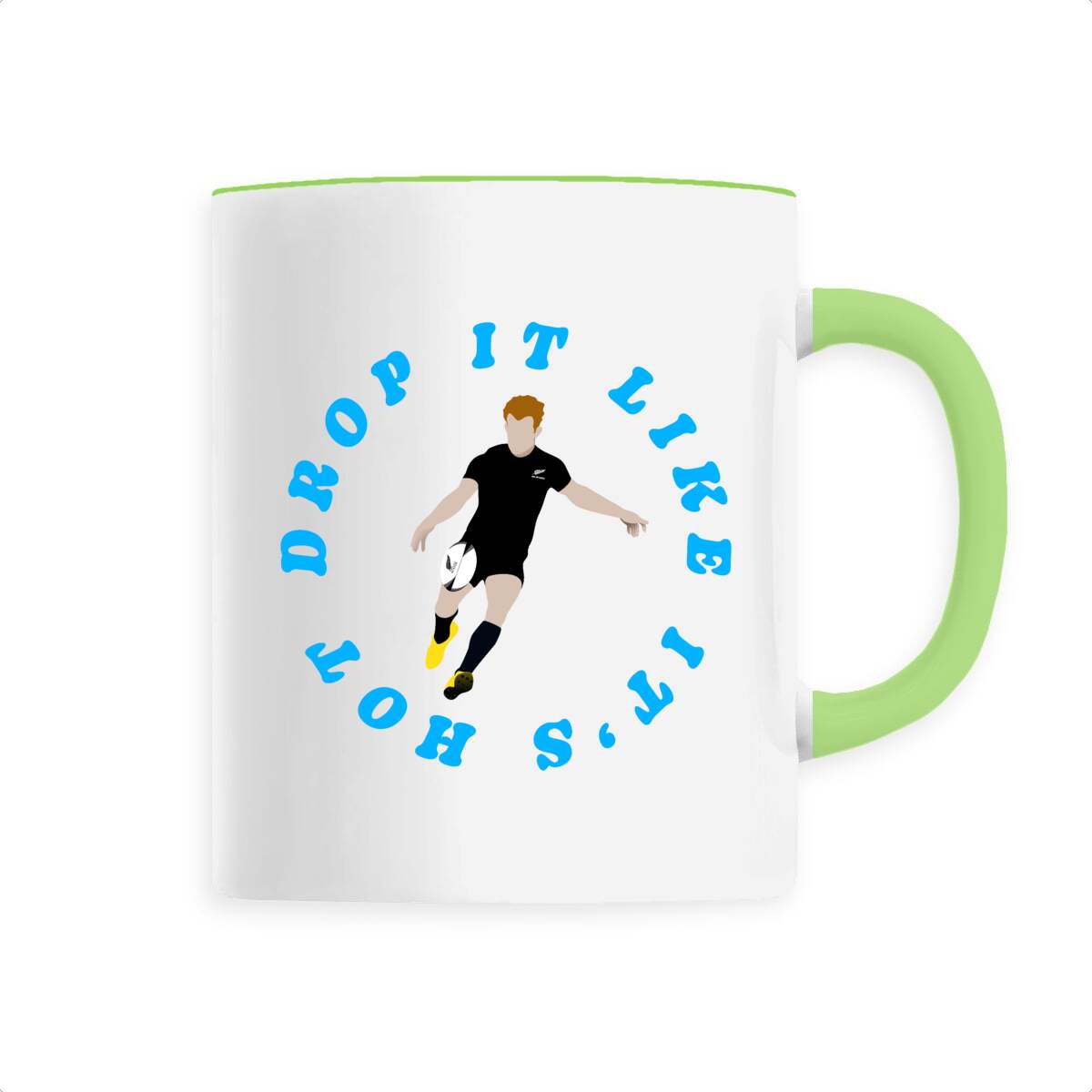 Mug céramique - Anse colorée - 330 ml - Drop it like it's hot