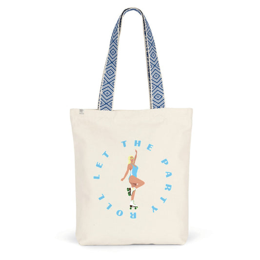 Tote bag Ethnique - Coton BIO - 38 x 42 cm - Let the party roll