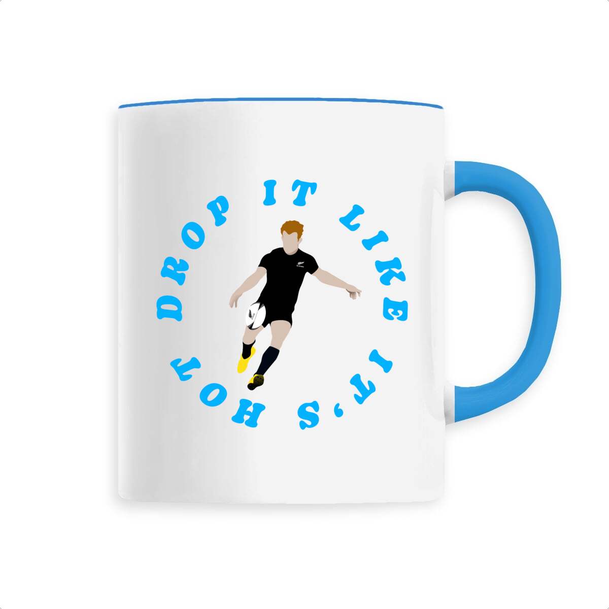 Mug céramique - Anse colorée - 330 ml - Drop it like it's hot