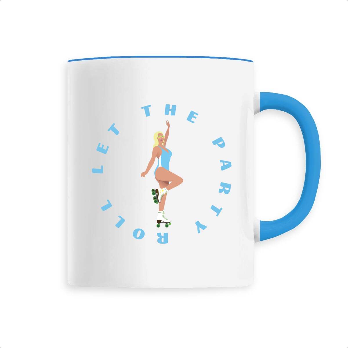 Mug céramique - Anse colorée - 330 ml - Let the party roll