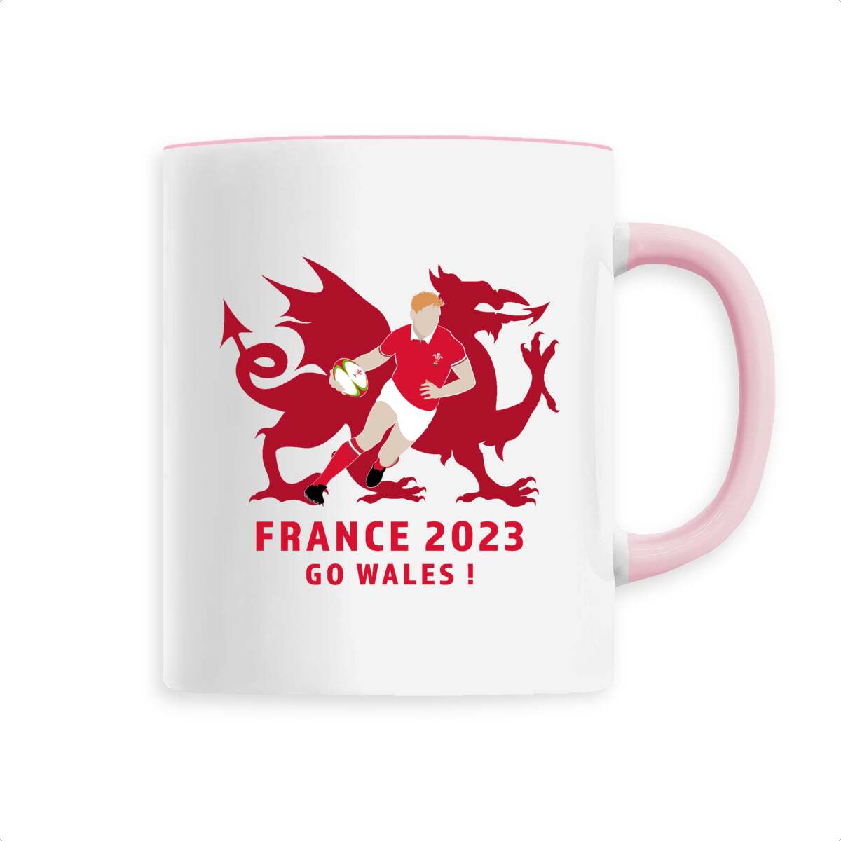 Mug céramique - Anse colorée - 330 ml - Wales