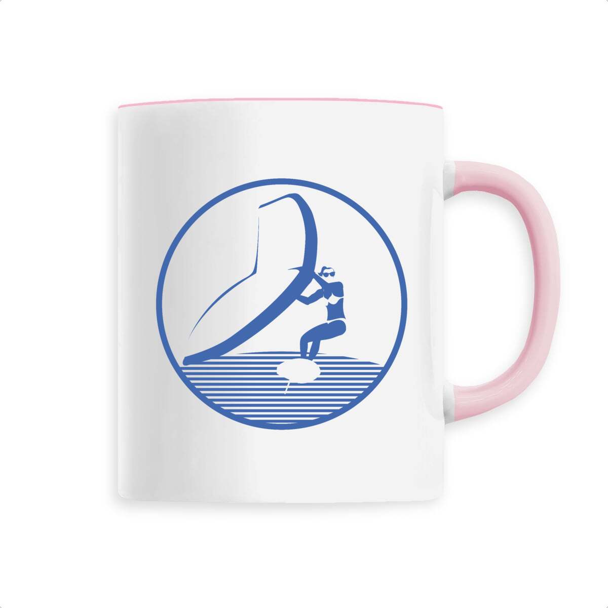 Mug céramique - Anse colorée - 330 ml - Wingfoil W