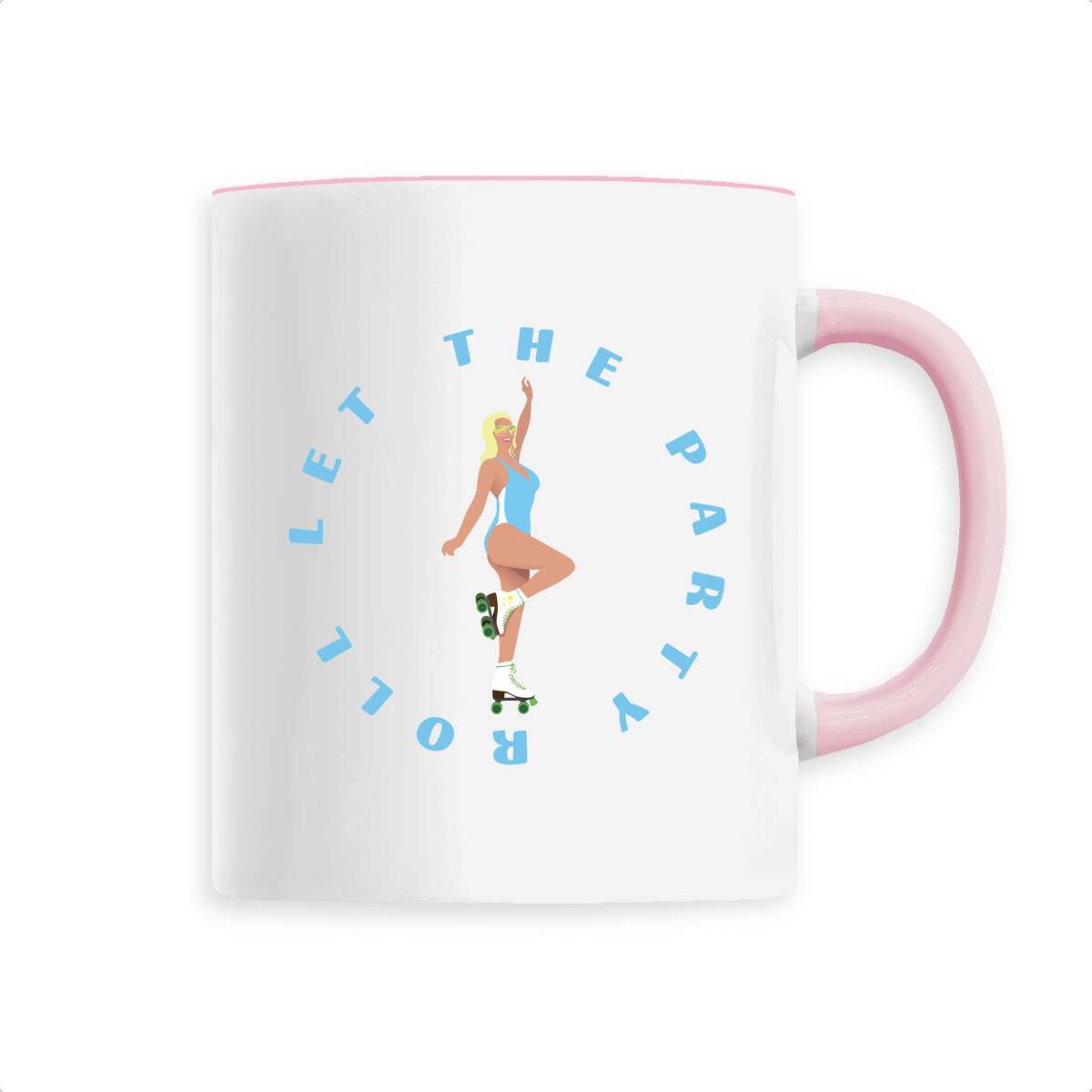 Mug céramique - Anse colorée - 330 ml - Let the party roll