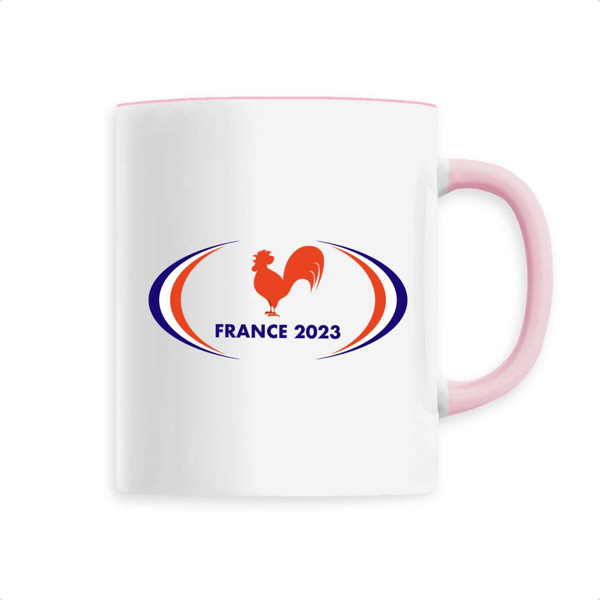 Mug céramique - Anse Colorée - 330 ml - France 2023