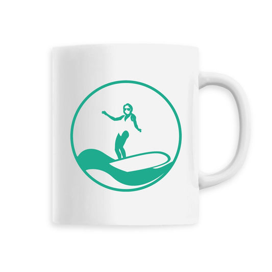 Mug céramique - Anse colorée - 330 ml - Surf W