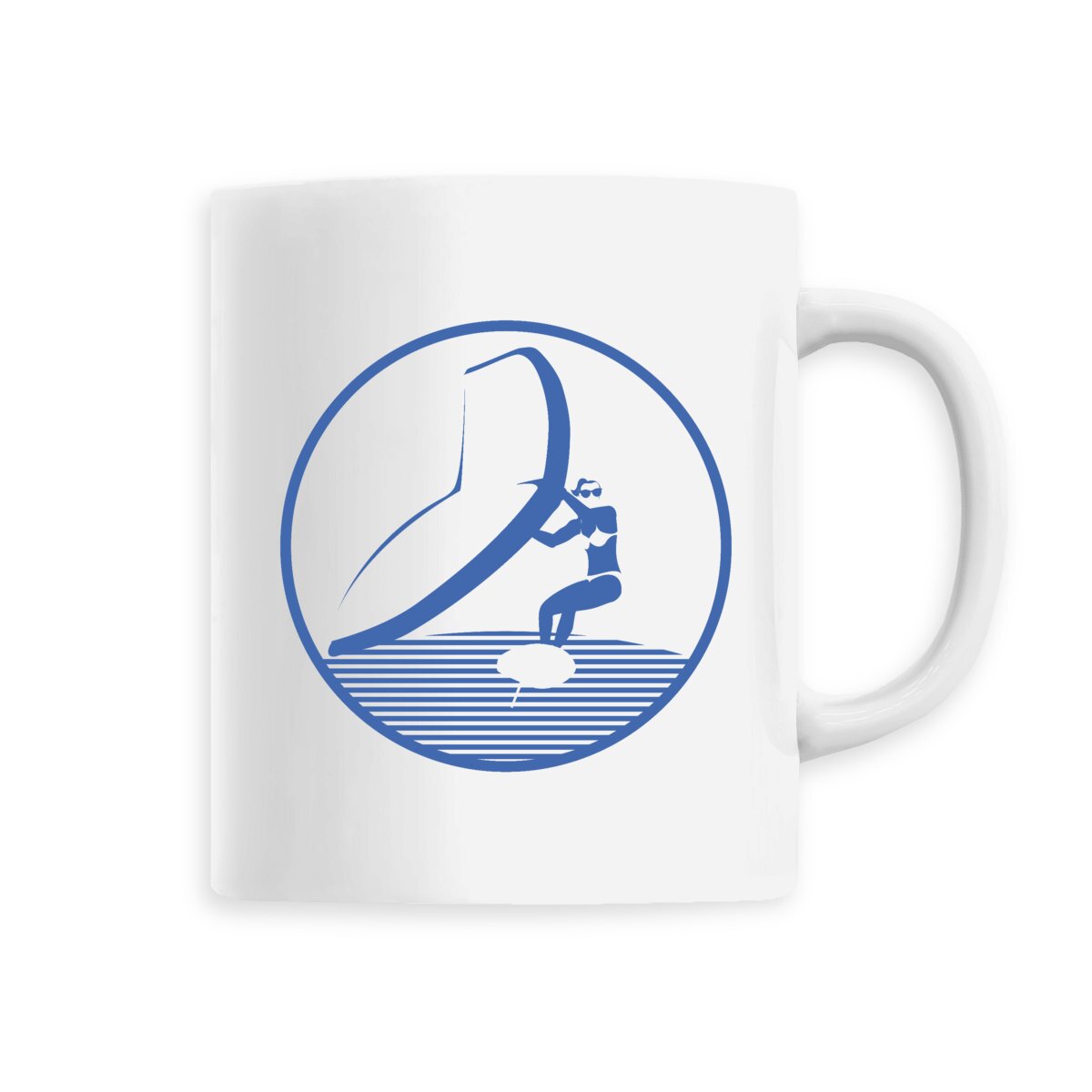 Mug céramique - Anse colorée - 330 ml - Wingfoil W