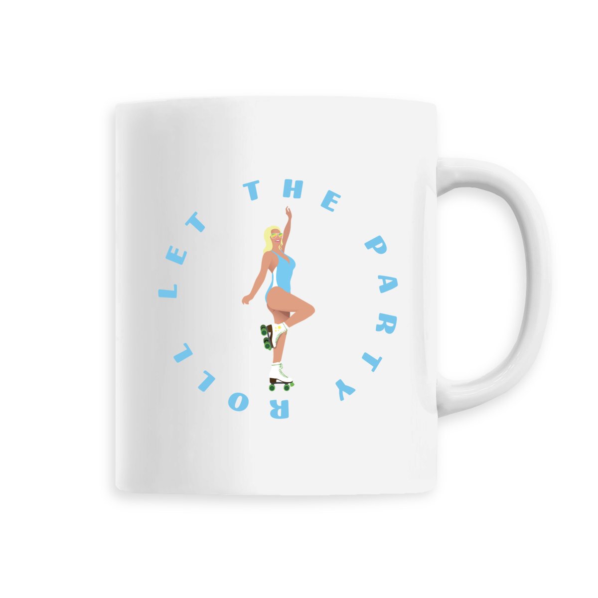 Mug céramique - Anse colorée - 330 ml - Let the party roll