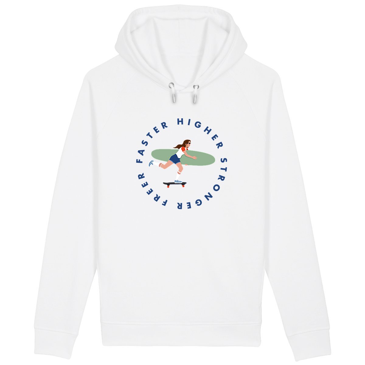 Sweatshirt à capuche Femme - Poches latérales - Coton BIO - Joséphine Skate