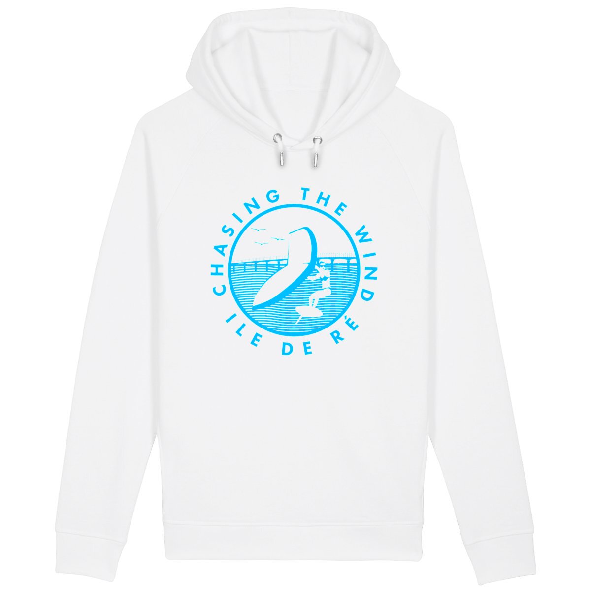 Sweatshirt à capuche Femme - Poches latérales - Coton Bio - Chasing the wind wingfoil W