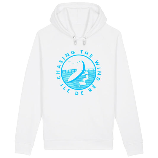 Sweatshirt à capuche Femme - Poches latérales - Coton Bio - Chasing the wind wingfoil W